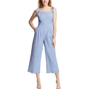 BNWT Ella Moss Leia Linen Blend Cropped Jumpsuit Large